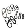 Zinc Alloy Double-Headed Keyring with Black S-Shaped Climbing Buckle and Hook