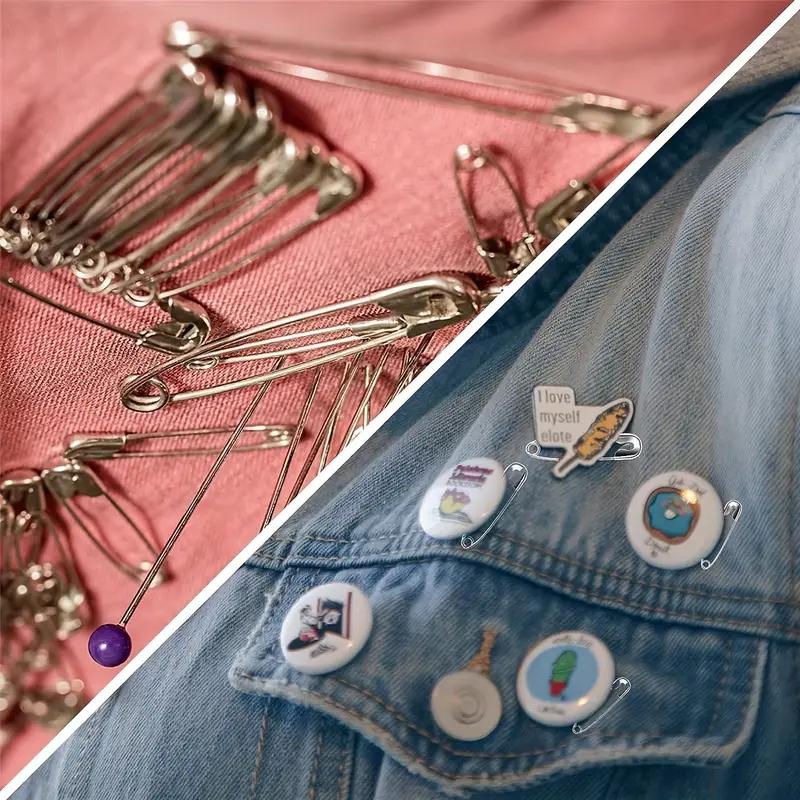 260Pcs Safety Pins Assorted Size Large Safety Pins and Small Safety Pins for Clothes Sewing