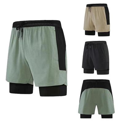 2023 Quick-Drying Men's Double-Layer Running Shorts – Anti-Exposure Fitness Jogging Pants
