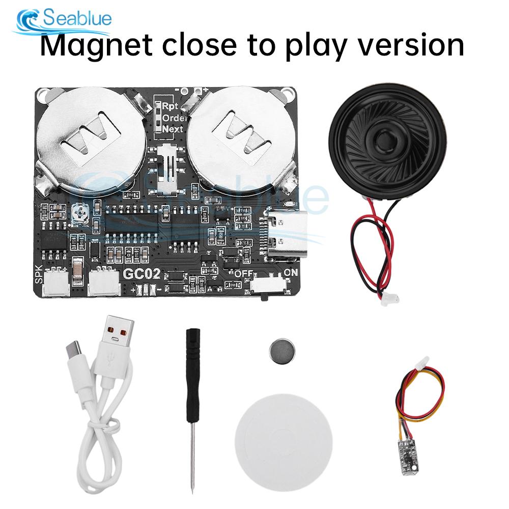 Recordable Sound Module 8M MP3 WAV Button Control Music Voice Player Programmable Board with Speaker for DIY Greeting Card Gift