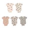 KIDDIEZOOM Infant Boy Girl 6-24 Months Fashion Print Short Sleeve Baby Bodysuits