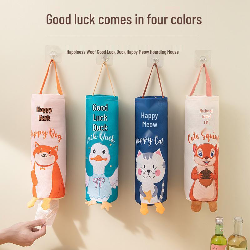 Wall-Mounted Kitchen Plastic Bag Organizer and Collector