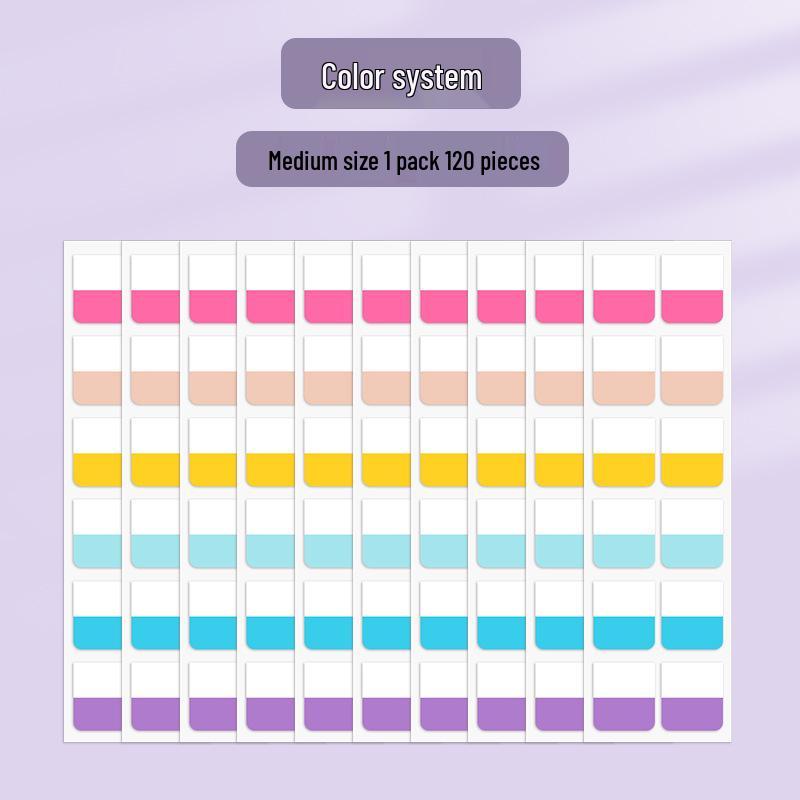 Gradient Morandi Sticky Tabs: Vibrant Index Labels & Bookmarks for Students