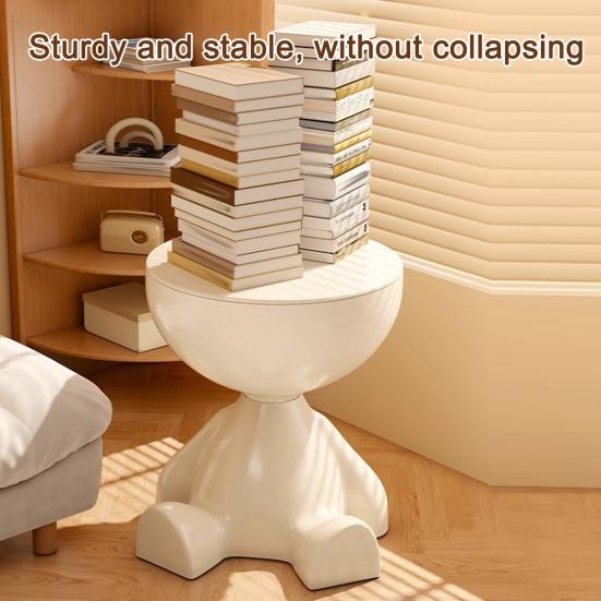 Runder Couchtisch mit Ablagefach Kreis Beistelltisch Schlafzimmer Küche Wohnzimmer Kleiner Raum Sofa Nachttisch Beistelltisch Schreibtisch