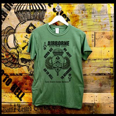 Military Airborne Paratrooper  Iraq Afghanistan War Combat Veteran Ops Unisex T-Shirt