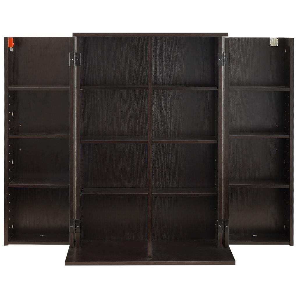 VEVOR Szafka na media, 4-poziomowy organizer na półki DVD, 610 x 368 x 846 mm Organizer na multimedia na CD, DVD, książki, gry