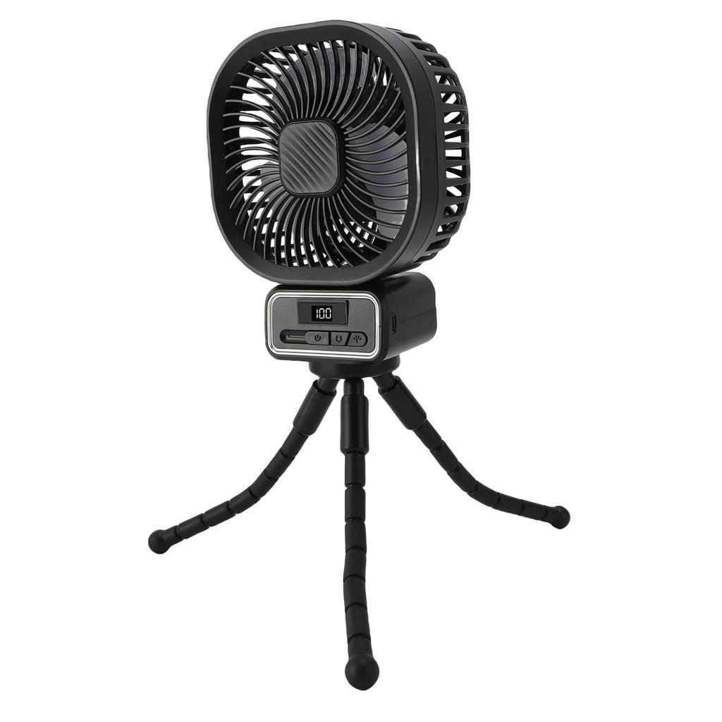 Stroller Fan 3 Wind Speeds Auto Oscillating Portable Fan with Detachable Flexible Tripod and Night Light
