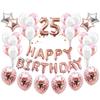 Happy Birthday Number Star Balloons Confettis Set Home Restaurant Party Decor
