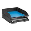 Amazon Basics Rectangular Letter Tray, Document Tray, Stackable Office Letter Tray, 34 X 25 X 6.5 Cm, Letter Size, Black