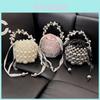 Minimalist Pearl Water Bucket Bag With Inner Pouch And Single Shoulder Strap For Casual Outings