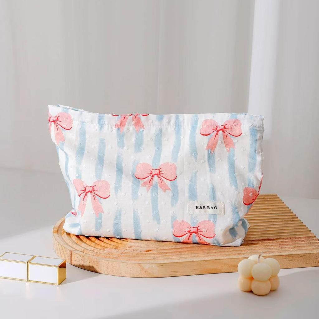 Tragbare Kosmetiktasche Stoff Baumwolle Floral Kosmetiktasche Stoff Clutch Raffinierte Kosmetik Aufbewahrungstasche Für Reisetasche Organizer