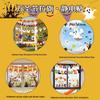 Kürbis Fenstersticker & Atmosphären-Flaggen - Halloween Glasaufkleber für Kindergarten & Geschäfte