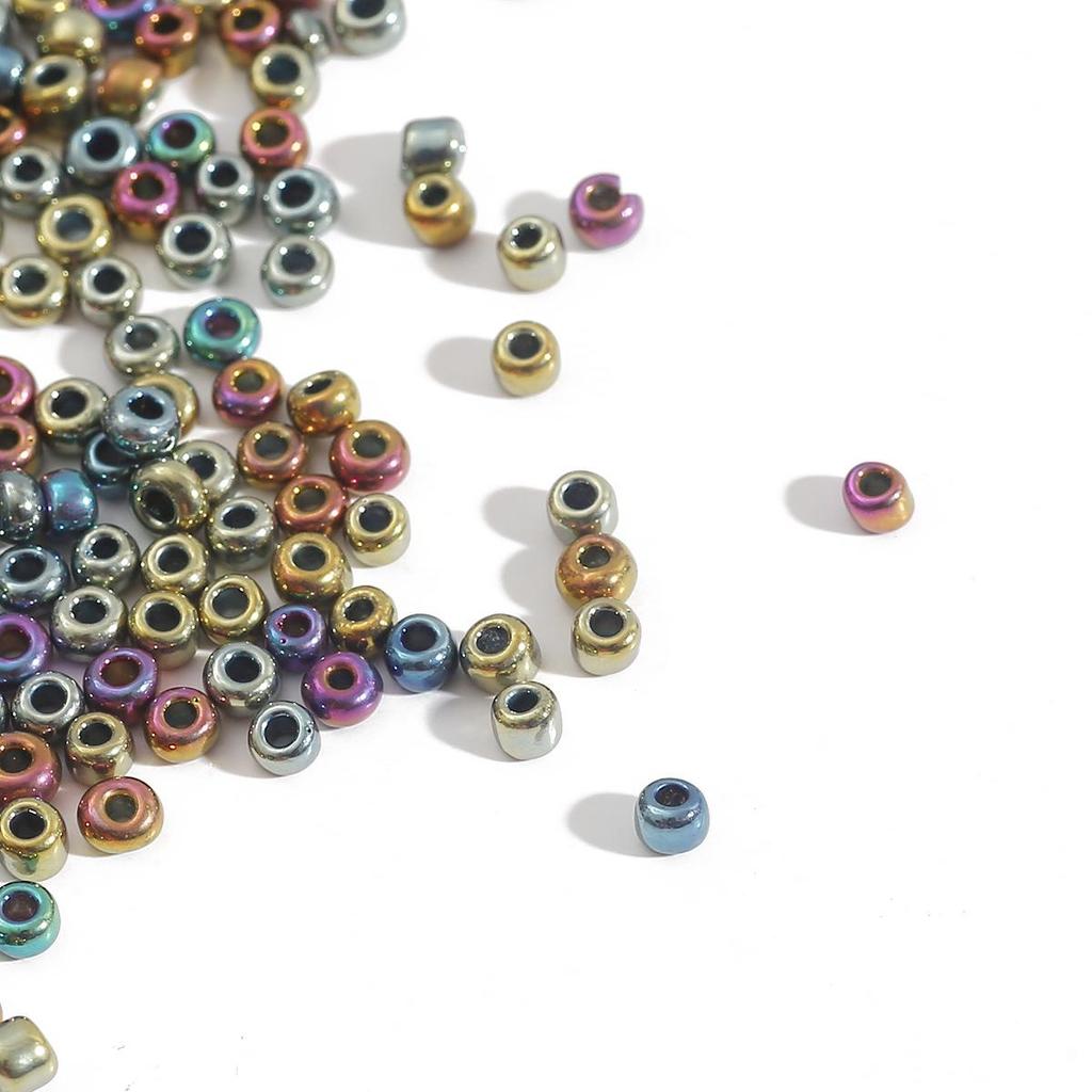 DIY αξεσουάρ με χάντρες: Μεταλλικές χάντρες ρυζιού, γυάλινες χάντρες από κεχρί, διάσπαρτες χάντρες για σταυροβελονιά σε χρώματα φαντασίας