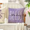 Lavender Home Sweet Home Pillow Covers – Spring Summer Purple Cushion – For Sofa Couch Bed Living Room Bedroom Home Decor