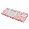 Mechanical Keyboard PBT Keycaps White Backlight Dye Sublimation 87 Keys Gaming Keyboard with Red Switch for Windows