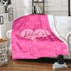 1pc Barbie Heart Pink Background Cartoon Blanket,Portable Throw for Travel & Camping, All Season Cozy Blanket,Ideal Gift