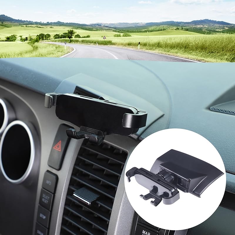 HAPPYHORSE Car Phone Mount Compatible with Toyot@ Tundra/Sequoia 2007-2013 Central Control Navigation Cell Phone Holder Dash Clip Dash Panel Mobile