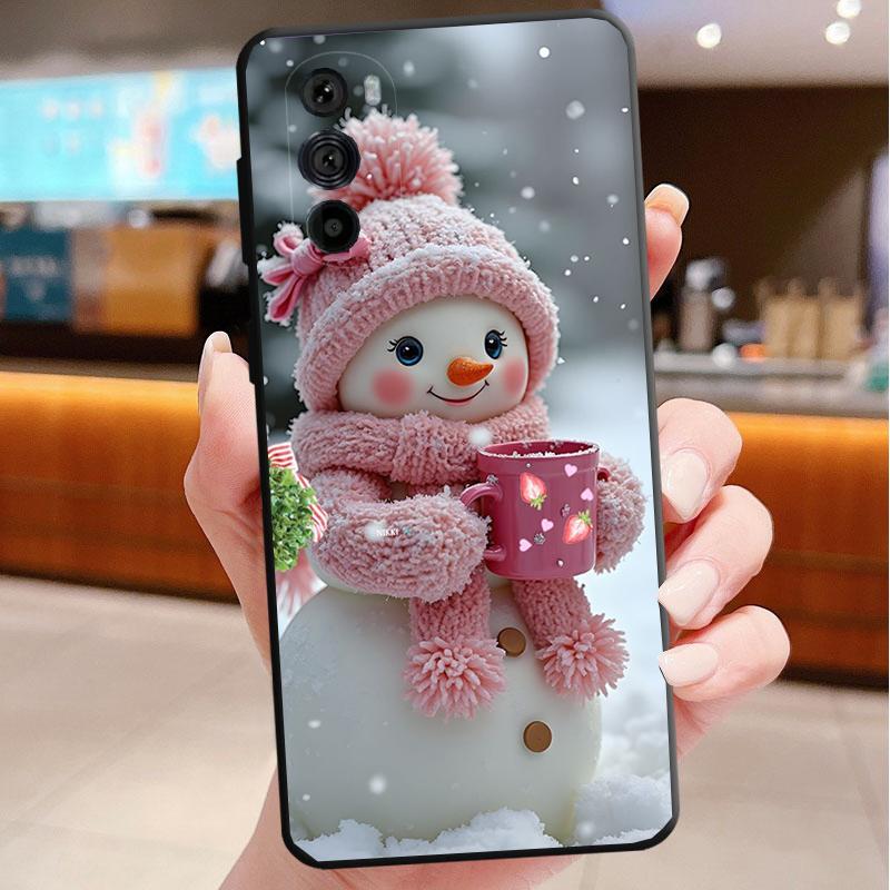 Phone Case For Motorola Edge 50 40 Pro 60 50 40 30 Ultra Neo Fusion Moto G Play G Stylus G Power G Snowman Christmas