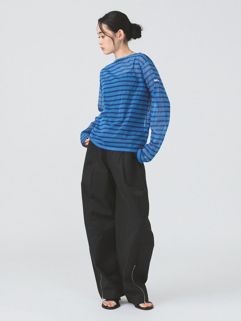 Ray Beams Women's Zip-Up Hem Curve Pants, Black 1