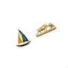 Iron Sailboat Cow Cattle Sculpture Tabletop Ornament Modern Artwork Feng Shui Decorative Figurine