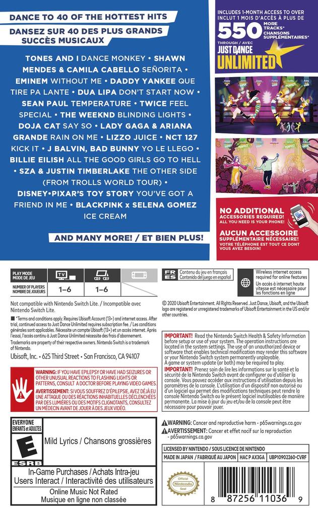 Just Dance 2021 (Import North America) - Nintendo Switch Music & Dance Game