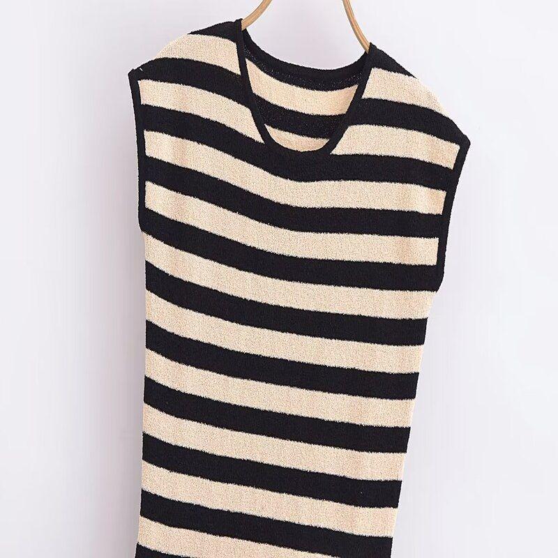 Fashion Style 2024 Spring New Women's Clothing Silm Easiest for Match Knitting Mid Length Long Length Dress 8779158 070