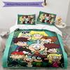 Loud House 3pcs Bedding Set Duvet Cover Closure Includes 1 Duvet Cover & 2 Pillowcases for All Seasons Bedroom Home Dorm Decor