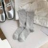 Women's Summer Thin Cotton Mesh Mid-Calf Ruffled Ballet Socks
