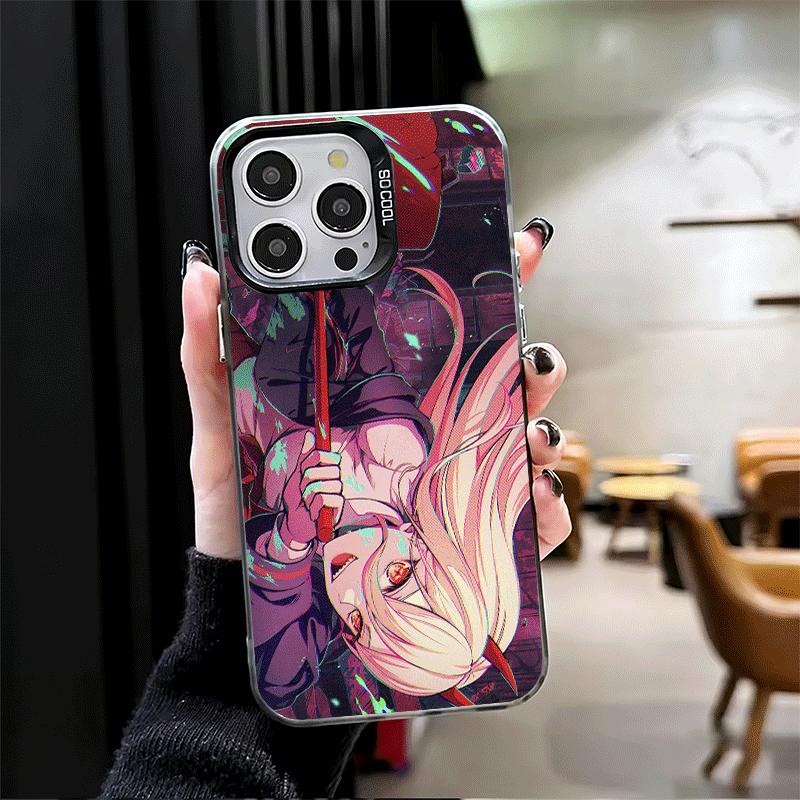 Anime Character Power CSM Soft Phone Case for iPhone 15 16 17 Pro Max 17Air 16E 14 Plus 13 12 Mini Shockproof Cover Back Shell