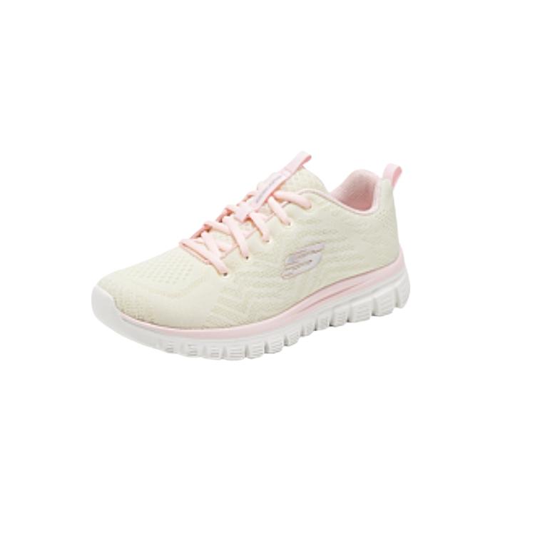 Skechers Graceful Sport Comfortable Mesh Breathable Low-Top Running Shoes Women Sneakers Light-Pink 12615-NTPK