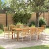 Garden Dining Set 9 Pcs Beige Solid Acacia Wood