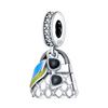 Copper Metal Eyes Smiling Face Blue Starfish Charm Bead Components Compatible With Authentic Original Bracelet High Quality Fine Jewelry Charm Bead