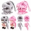 Plush Fabric Dinosaur Doll Headwear Soft Stuffed Dinosaur Keychain Charm  Gifts