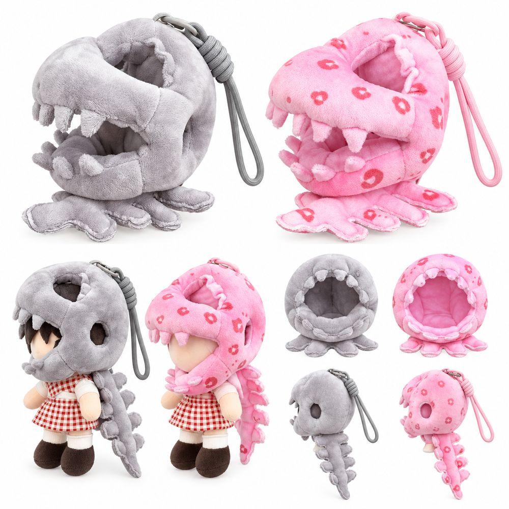 Plush Fabric Dinosaur Doll Headwear Soft Stuffed Dinosaur Keychain Charm Gifts