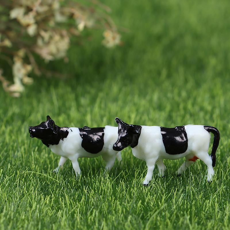 

10 шт. 1:87 Масштаб HO Разноцветная Модель Коровы Макет Железной Дороги Модель Здания Игрушки