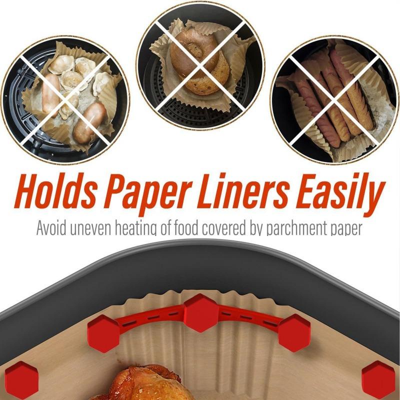 1PC Air Fryer Magnet Clip Fixed Fryer with Sheepskin Paper Liner, Heat-resistant and Portable Silicone Magnet Buckle Yuzi