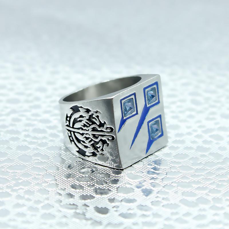 

Кольцо Короля-Повелителя Костей Серебряное Аниме Периферия Косплей Ювелирное изделие Мода для фанатов Подарок