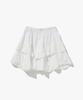 Plack Woman Ruffle Mini Skirt