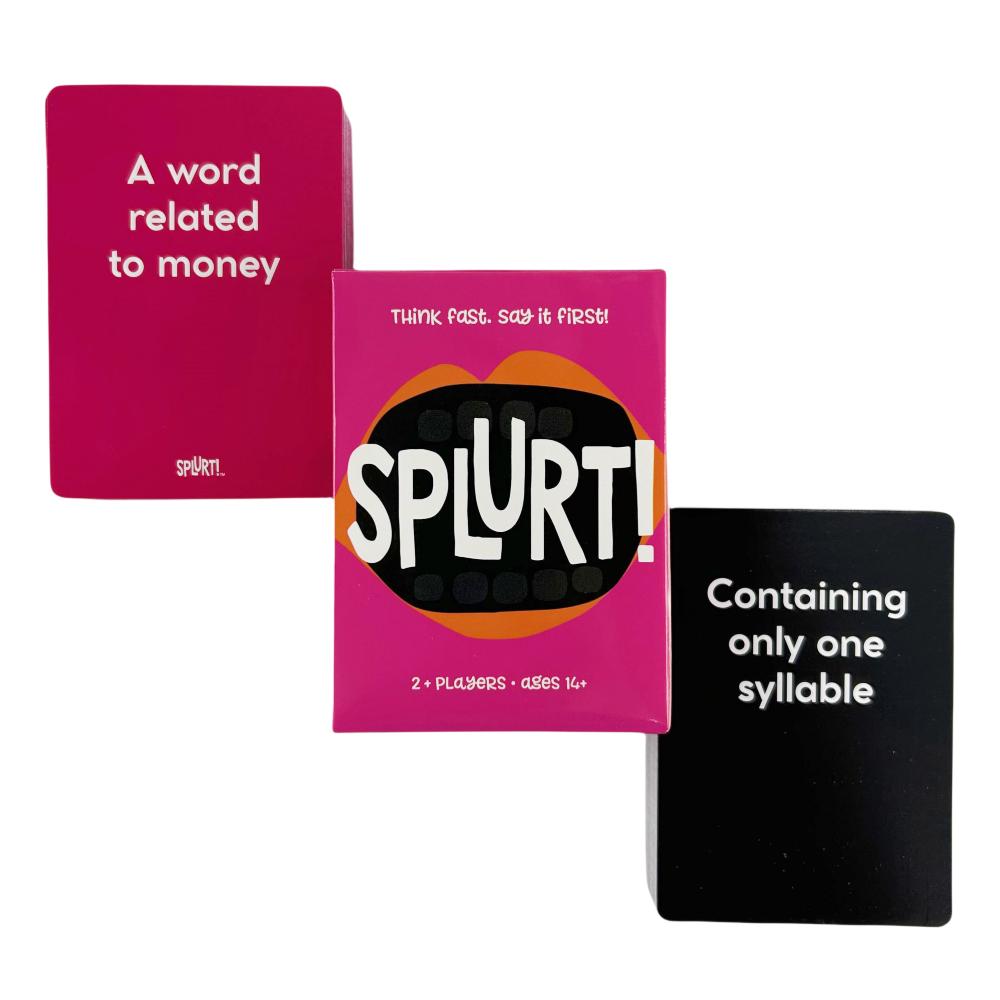 Splurt Card Game Splurt! Portable Party Card Game Think Fast Say it First Board Deck