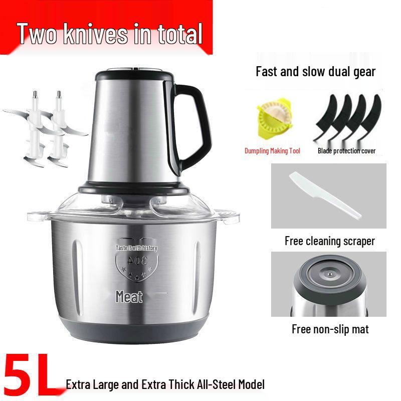 Electric Multifunction Meat Grinder and Food Processor Blender for Chili and Dumpling Stuffing Mincer