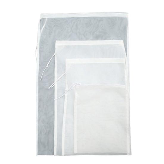4Pcs Nylon Filter Bag Food-Grade Reusable Mesh Strainer for Nut Milk Cold Brew Coffee Juice Yogurt Strainer Bags Washable Kitchen Helper