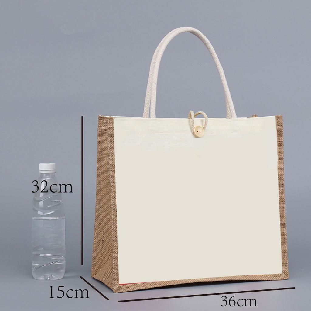 Jute Tragetasche Jute Tragetasche Vintage Wiederverwendbare Lebensmittel Einkaufen Hochzeit Geburtstagsgeschenktasche Handgemachte Leinentaschen Tragbare Damenhandtaschen