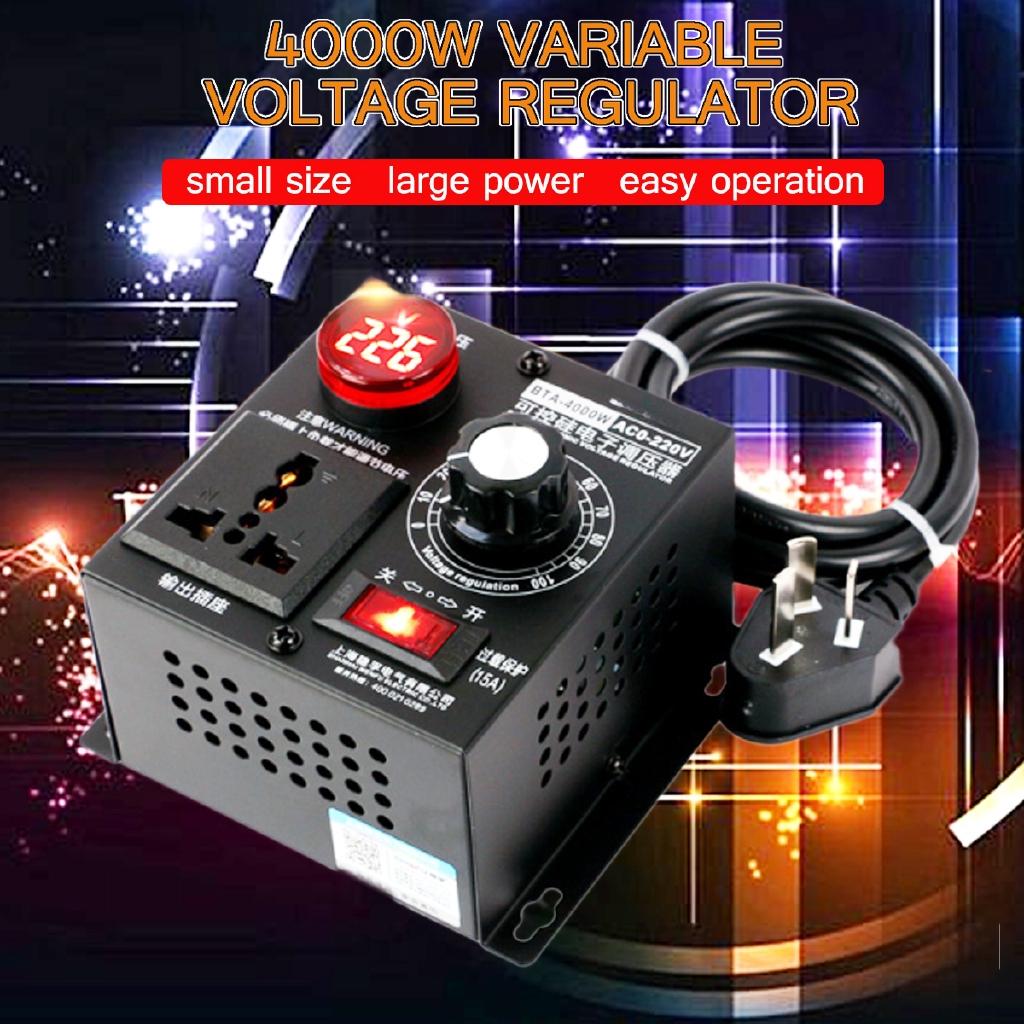 Regulátor proměnného napětí Regulace otáček motoru Ventilátor Ovladač 220V AC 4000W