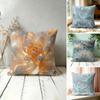 Luxury Lotus Flower Cushion Cover Square Pillow Bedroom Sofa Leisure Comfort Living Room Home Decoration X