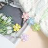 Plastic Resin Floral Keychain Cute Flower Design Clear Sweet Accessory For Backpacks Key Rings Girls Gifts