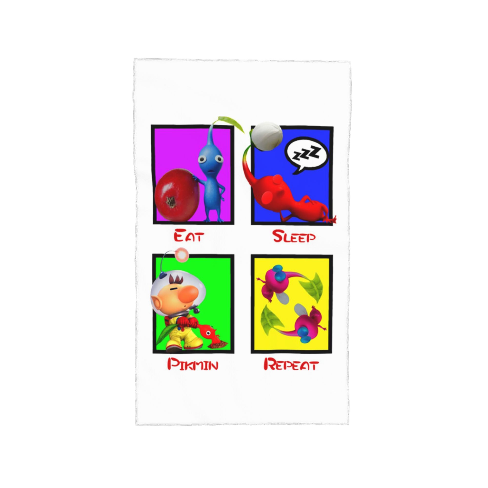 

Eat sleep pikmin repeat Soft Face Towel Quick Dry Pool Bath Cotton Towels Breathable W40*H60(CM)