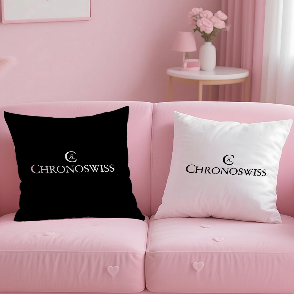 Luxury C-Chronoswiss Cushion Cover Soft Short Plush Double-Sided Printing Home Decor Machine Washable Pillow Case Gift