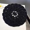 Women's Summer Japanese Style Vintage Hollowed-Out Beret Thin Handmade Crocheted Y2K Hot Girl Artist Hat