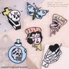 Custom Skull Ghost Butterfly Embroidered Cloth Patch for DIY Clothing