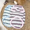 Ribbed Knit Dog Vest Soft Striped Small Puppy T Shirts Summer Sleeveless Breathable Pet Outfits for Small Medium Dogs Cats